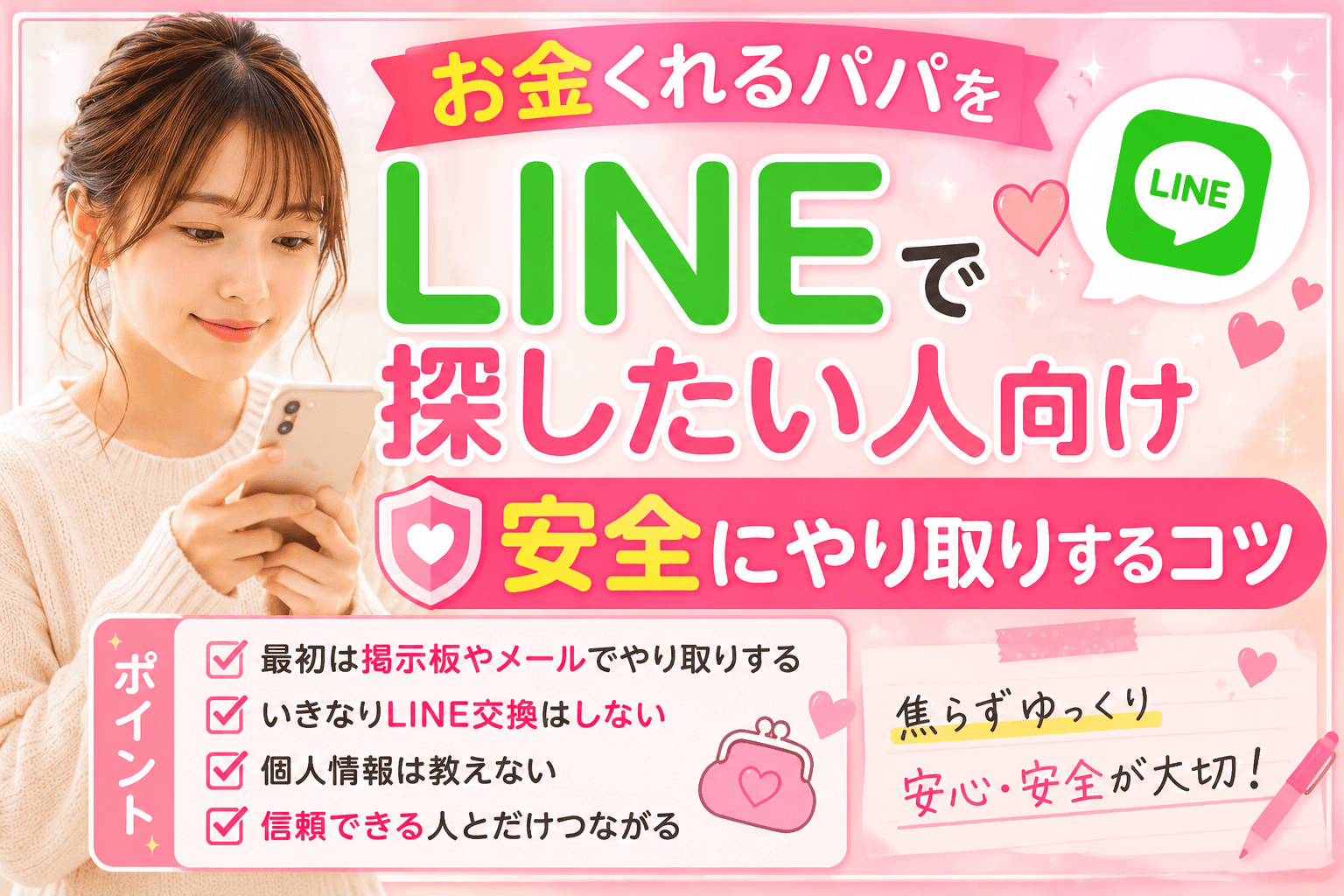 お金くれるパパをLINEで探したい人向け｜安全にやり取りするコツ